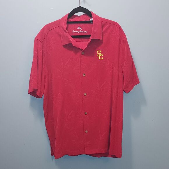 Tommy Bahama Other - Tommy Bahama USC Button Down Red Mens Shirt Size XL